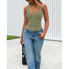 image:imageBTFBM Summer Tops for Women 2026 Scoop Neck Ribbed Henley Button Sleeveless Casual Spring Basic Tank Top Clothes OutfitsBean Green