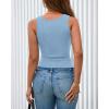 image:imageBTFBM Summer Tops for Women 2026 Scoop Neck Ribbed Henley Button Sleeveless Casual Spring Basic Tank Top Clothes OutfitsDark Blue