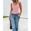 image:imageBTFBM Summer Tops for Women 2026 Scoop Neck Ribbed Henley Button Sleeveless Casual Spring Basic Tank Top Clothes OutfitsGrey Pink