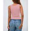 image:imageBTFBM Summer Tops for Women 2026 Scoop Neck Ribbed Henley Button Sleeveless Casual Spring Basic Tank Top Clothes OutfitsGrey Pink