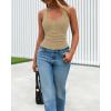 image:imageBTFBM Summer Tops for Women 2026 Scoop Neck Ribbed Henley Button Sleeveless Casual Spring Basic Tank Top Clothes OutfitsLight Khaki