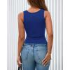 image:imageBTFBM Summer Tops for Women 2026 Scoop Neck Ribbed Henley Button Sleeveless Casual Spring Basic Tank Top Clothes OutfitsRoyal Blue