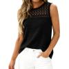 image:imageBTFBM Tank Top for Women 2026 Sleeveless Shirts Waffle Knit Vest Crew Neck Casual Outfits Loose Blouses Summer TopsBlack