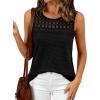 image:imageBTFBM Tank Top for Women 2026 Sleeveless Shirts Waffle Knit Vest Crew Neck Casual Outfits Loose Blouses Summer TopsBlack