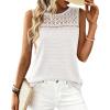 image:imageBTFBM Tank Top for Women 2026 Sleeveless Shirts Waffle Knit Vest Crew Neck Casual Outfits Loose Blouses Summer TopsWhite
