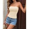 image:imageBTFBM Tube Tops for Women Floral Embroidery Summer Crop Top 2026 Strapless Going Out Y2K Beach Vacation Spring ClothesApricot