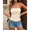 image:imageBTFBM Tube Tops for Women Floral Embroidery Summer Crop Top 2026 Strapless Going Out Y2K Beach Vacation Spring ClothesApricot