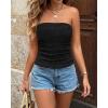 image:imageBTFBM Tube Tops for Women Floral Embroidery Summer Crop Top 2026 Strapless Going Out Y2K Beach Vacation Spring ClothesBlack