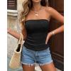 image:imageBTFBM Tube Tops for Women Floral Embroidery Summer Crop Top 2026 Strapless Going Out Y2K Beach Vacation Spring ClothesBlack