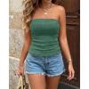image:imageBTFBM Tube Tops for Women Floral Embroidery Summer Crop Top 2026 Strapless Going Out Y2K Beach Vacation Spring ClothesGreen