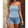 image:imageBTFBM Tube Tops for Women Floral Embroidery Summer Crop Top 2026 Strapless Going Out Y2K Beach Vacation Spring ClothesLight Blue