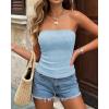 image:imageBTFBM Tube Tops for Women Floral Embroidery Summer Crop Top 2026 Strapless Going Out Y2K Beach Vacation Spring ClothesLight Blue