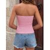 image:imageBTFBM Tube Tops for Women Floral Embroidery Summer Crop Top 2026 Strapless Going Out Y2K Beach Vacation Spring ClothesPink