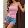 image:imageBTFBM Tube Tops for Women Floral Embroidery Summer Crop Top 2026 Strapless Going Out Y2K Beach Vacation Spring ClothesPink