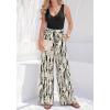 image:imageBTFBM Two Piece Sets For Women Summer 2026 Spring Outfits Casual Sleeveless Wide Leg Pants Sets Beach Vacation ClothesFloral Apricot Black