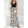 image:imageBTFBM Two Piece Sets For Women Summer 2026 Spring Outfits Casual Sleeveless Wide Leg Pants Sets Beach Vacation ClothesFloral Apricot Black