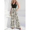 image:imageBTFBM Two Piece Sets For Women Summer 2026 Spring Outfits Casual Sleeveless Wide Leg Pants Sets Beach Vacation ClothesFloral Apricot Black