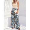 image:imageBTFBM Two Piece Sets For Women Summer 2026 Spring Outfits Casual Sleeveless Wide Leg Pants Sets Beach Vacation ClothesFloral Apricot Blue