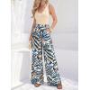 image:imageBTFBM Two Piece Sets For Women Summer 2026 Spring Outfits Casual Sleeveless Wide Leg Pants Sets Beach Vacation ClothesFloral Apricot Blue