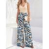 image:imageBTFBM Two Piece Sets For Women Summer 2026 Spring Outfits Casual Sleeveless Wide Leg Pants Sets Beach Vacation ClothesFloral Apricot Blue