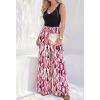 image:imageBTFBM Two Piece Sets For Women Summer 2026 Spring Outfits Casual Sleeveless Wide Leg Pants Sets Beach Vacation ClothesFloral White Rose Red