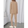 image:imageBTFBM Two Piece Sets for Women 2026 Casual Lounge Set Matching Oversized Shirts Leggings Workout Airport Travel OutfitsApricot