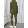image:imageBTFBM Two Piece Sets for Women 2026 Casual Lounge Set Matching Oversized Shirts Leggings Workout Airport Travel OutfitsArmy Green