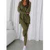 image:imageBTFBM Two Piece Sets for Women 2026 Casual Lounge Set Matching Oversized Shirts Leggings Workout Airport Travel OutfitsArmy Green