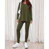 image:imageBTFBM Two Piece Sets for Women 2026 Casual Lounge Set Matching Oversized Shirts Leggings Workout Airport Travel OutfitsArmy Green