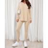 image:imageBTFBM Two Piece Sets for Women 2026 Casual Lounge Set Matching Oversized Shirts Leggings Workout Airport Travel OutfitsBeige