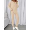 image:imageBTFBM Two Piece Sets for Women 2026 Casual Lounge Set Matching Oversized Shirts Leggings Workout Airport Travel OutfitsBeige