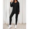 image:imageBTFBM Two Piece Sets for Women 2026 Casual Lounge Set Matching Oversized Shirts Leggings Workout Airport Travel OutfitsBlack