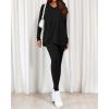 image:imageBTFBM Two Piece Sets for Women 2026 Casual Lounge Set Matching Oversized Shirts Leggings Workout Airport Travel OutfitsBlack