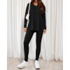 image:imageBTFBM Two Piece Sets for Women 2026 Casual Lounge Set Matching Oversized Shirts Leggings Workout Airport Travel OutfitsBlack