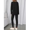 image:imageBTFBM Two Piece Sets for Women 2026 Casual Lounge Set Matching Oversized Shirts Leggings Workout Airport Travel OutfitsBlack