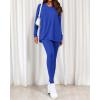 image:imageBTFBM Two Piece Sets for Women 2026 Casual Lounge Set Matching Oversized Shirts Leggings Workout Airport Travel OutfitsBlue