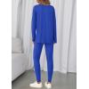 image:imageBTFBM Two Piece Sets for Women 2026 Casual Lounge Set Matching Oversized Shirts Leggings Workout Airport Travel OutfitsBlue