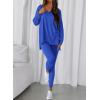image:imageBTFBM Two Piece Sets for Women 2026 Casual Lounge Set Matching Oversized Shirts Leggings Workout Airport Travel OutfitsBlue