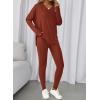 image:imageBTFBM Two Piece Sets for Women 2026 Casual Lounge Set Matching Oversized Shirts Leggings Workout Airport Travel OutfitsBrown
