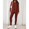 image:imageBTFBM Two Piece Sets for Women 2026 Casual Lounge Set Matching Oversized Shirts Leggings Workout Airport Travel OutfitsBrown