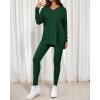 image:imageBTFBM Two Piece Sets for Women 2026 Casual Lounge Set Matching Oversized Shirts Leggings Workout Airport Travel OutfitsDark Green