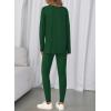 image:imageBTFBM Two Piece Sets for Women 2026 Casual Lounge Set Matching Oversized Shirts Leggings Workout Airport Travel OutfitsDark Green