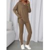 image:imageBTFBM Two Piece Sets for Women 2026 Casual Lounge Set Matching Oversized Shirts Leggings Workout Airport Travel OutfitsDark Khaki