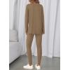 image:imageBTFBM Two Piece Sets for Women 2026 Casual Lounge Set Matching Oversized Shirts Leggings Workout Airport Travel OutfitsDark Khaki