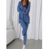 image:imageBTFBM Two Piece Sets for Women 2026 Casual Lounge Set Matching Oversized Shirts Leggings Workout Airport Travel OutfitsDusty Blue