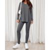 image:imageBTFBM Two Piece Sets for Women 2026 Casual Lounge Set Matching Oversized Shirts Leggings Workout Airport Travel OutfitsGrey