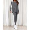 image:imageBTFBM Two Piece Sets for Women 2026 Casual Lounge Set Matching Oversized Shirts Leggings Workout Airport Travel OutfitsGrey