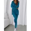 image:imageBTFBM Two Piece Sets for Women 2026 Casual Lounge Set Matching Oversized Shirts Leggings Workout Airport Travel OutfitsMalachite Green