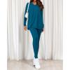 image:imageBTFBM Two Piece Sets for Women 2026 Casual Lounge Set Matching Oversized Shirts Leggings Workout Airport Travel OutfitsMalachite Green