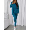 image:imageBTFBM Two Piece Sets for Women 2026 Casual Lounge Set Matching Oversized Shirts Leggings Workout Airport Travel OutfitsMalachite Green